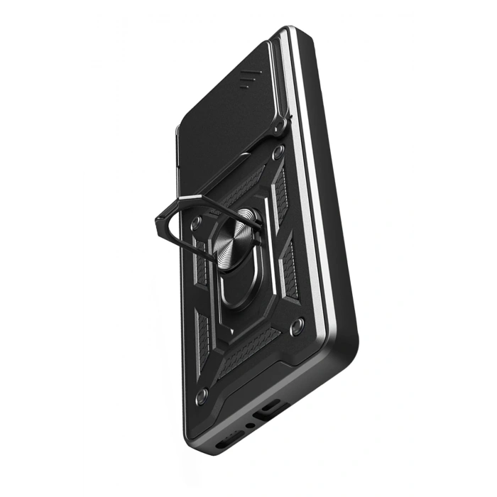 HarmonyAura Xiaomi Redmi Note 14 4G Pars Lens Yüzüklü Silikon - Siyah