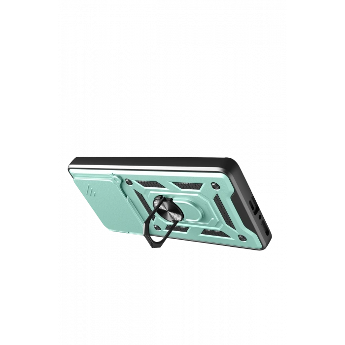 HarmonyAura Xiaomi Redmi Note 14 4G Pars Lens Yüzüklü Silikon - Yeşil