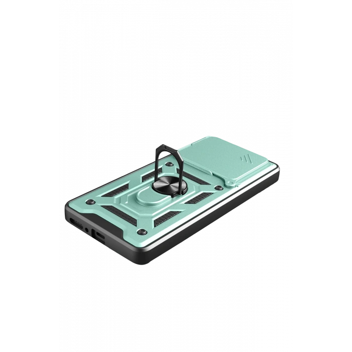 HarmonyAura Xiaomi Redmi Note 14 4G Pars Lens Yüzüklü Silikon - Yeşil