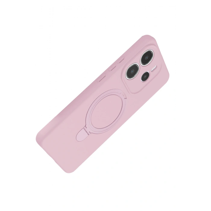 HarmonyAura Xiaomi Redmi Note 14 4G Regal Magsafe Standlı Kapak - Açık Pembe