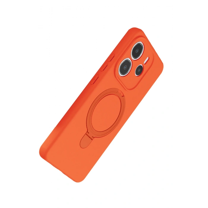 HarmonyAura Xiaomi Redmi Note 14 4G Regal Magsafe Standlı Kapak - Turuncu
