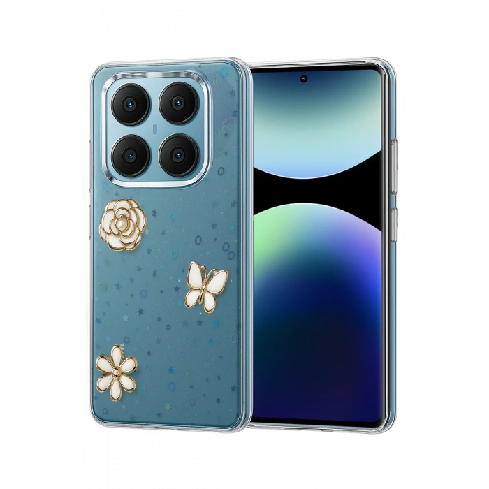 HarmonyAura Xiaomi Redmi Note 14 Pro 4G Fiyonk Desenli Kapak - Desen 10