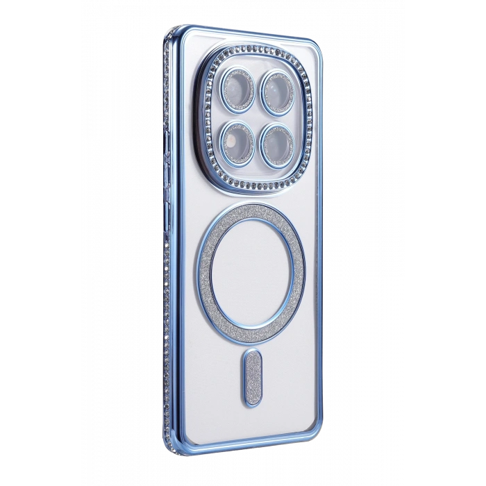 HarmonyAura Xiaomi Redmi Note 14 Pro 4G Joke Simli Magneticsafe Kılıf - Mavi