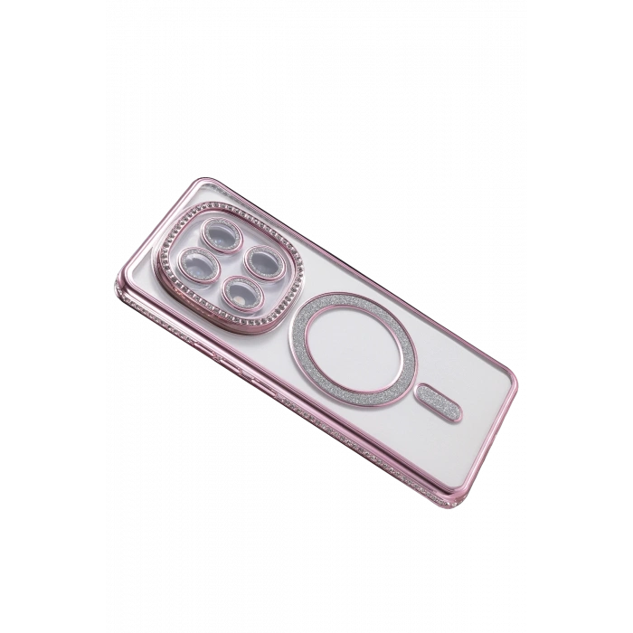 HarmonyAura Xiaomi Redmi Note 14 Pro 4G Joke Simli Magneticsafe Kılıf - Pembe