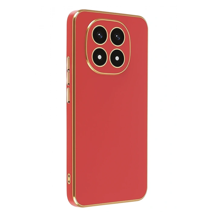 HarmonyAura Xiaomi Redmi Note 14 Pro 4G Kılıf Volet Silikon - Kırmızı