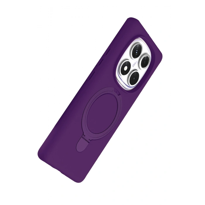 HarmonyAura Xiaomi Redmi Note 14 Pro 4G Regal Magsafe Standlı Kapak - Derin Mor