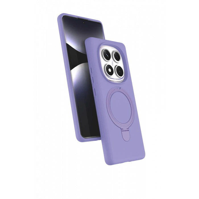 HarmonyAura Xiaomi Redmi Note 14 Pro 4G Regal Magsafe Standlı Kapak - Lila