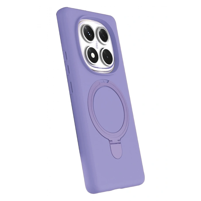 HarmonyAura Xiaomi Redmi Note 14 Pro 4G Regal Magsafe Standlı Kapak - Lila