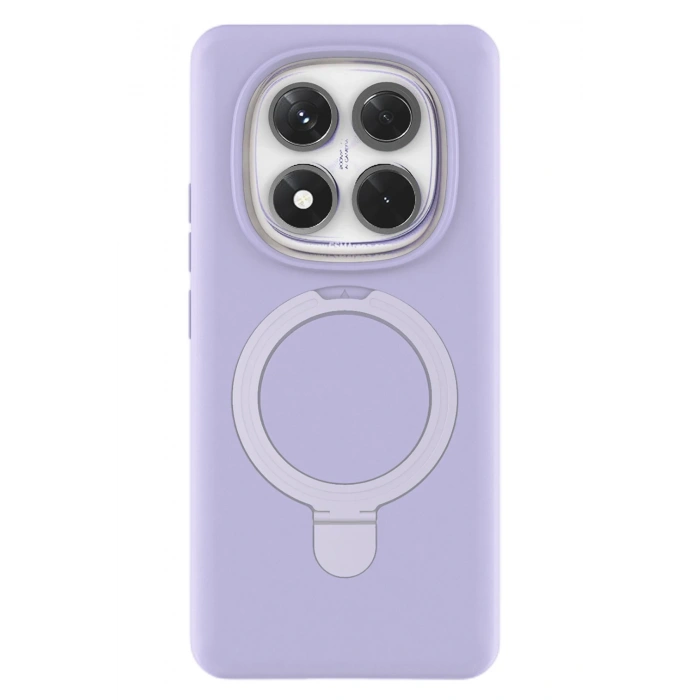 HarmonyAura Xiaomi Redmi Note 14 Pro 4G Regal Magsafe Standlı Kapak - Lila