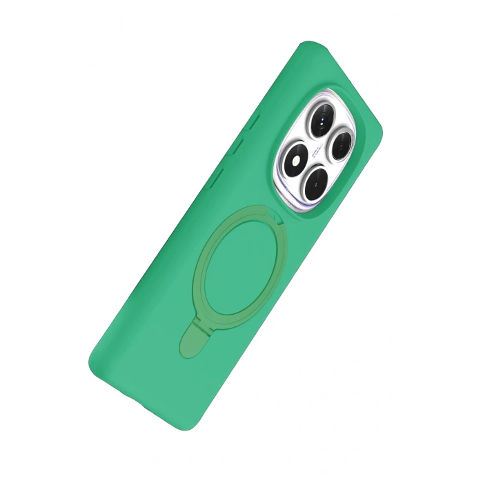 HarmonyAura Xiaomi Redmi Note 14 Pro 4G Regal Magsafe Standlı Kapak - Yeşil