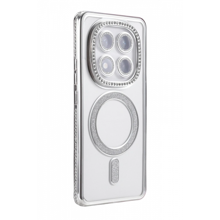 HarmonyAura Xiaomi Redmi Note 14 Pro 5G Joke Simli Magneticsafe Kılıf - Gümüş