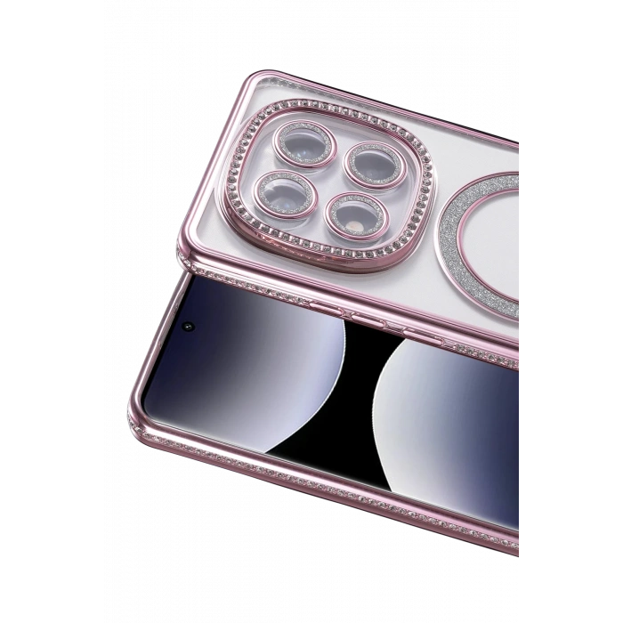 HarmonyAura Xiaomi Redmi Note 14 Pro 5G Joke Simli Magneticsafe Kılıf - Pembe