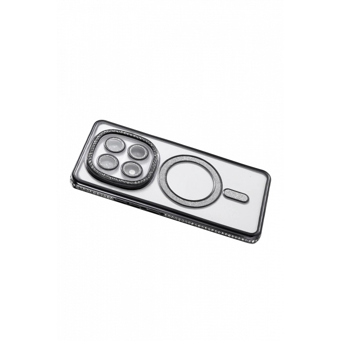 HarmonyAura Xiaomi Redmi Note 14 Pro 5G Joke Simli Magneticsafe Kılıf - Siyah