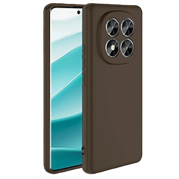 HarmonyAura Xiaomi Redmi Note 14 Pro 5G Kılıf First Silikon - Kahverengi