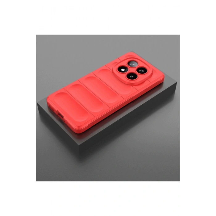 HarmonyAura  Xiaomi Redmi Note 14 Pro 5g Kılıf Optimum Silikon - Kırmızı