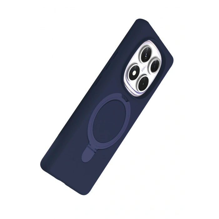 HarmonyAura Xiaomi Redmi Note 14 Pro 5G Regal Magsafe Standlı Kapak - Lacivert