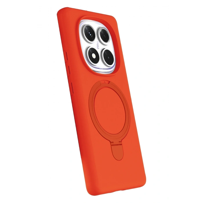 HarmonyAura Xiaomi Redmi Note 14 Pro 5G Regal Magsafe Standlı Kapak - Turuncu