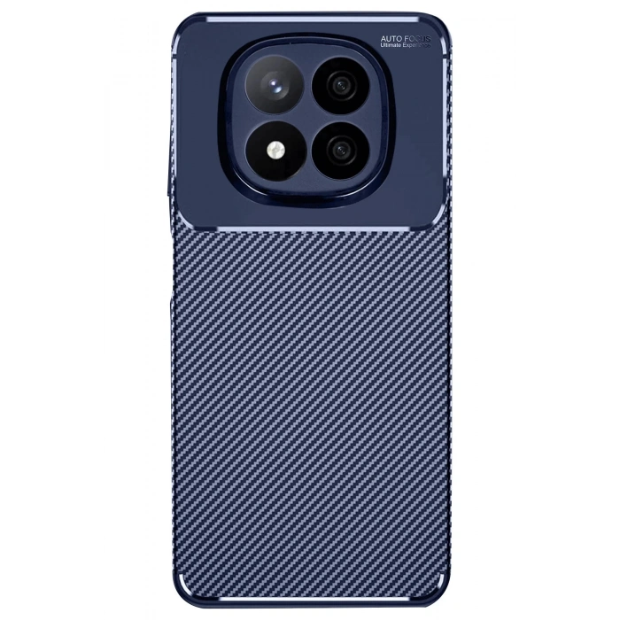HarmonyAura  Xiaomi Redmi Note 14 Pro Plus Kılıf Auto Focus Karbon Kapak - Lacivert