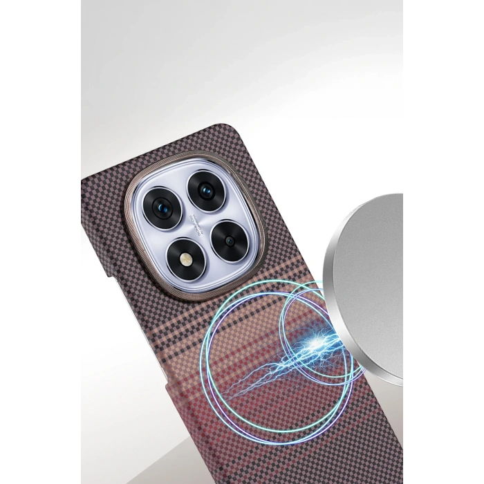 HarmonyAura Xiaomi Redmi Note 14 Pro Plus Vega Magsafe Kapak - Kırmızı