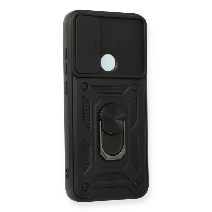 HarmonyAura  Xiaomi Redmi Note 8 Kılıf Pars Lens Yüzüklü Silikon - Siyah