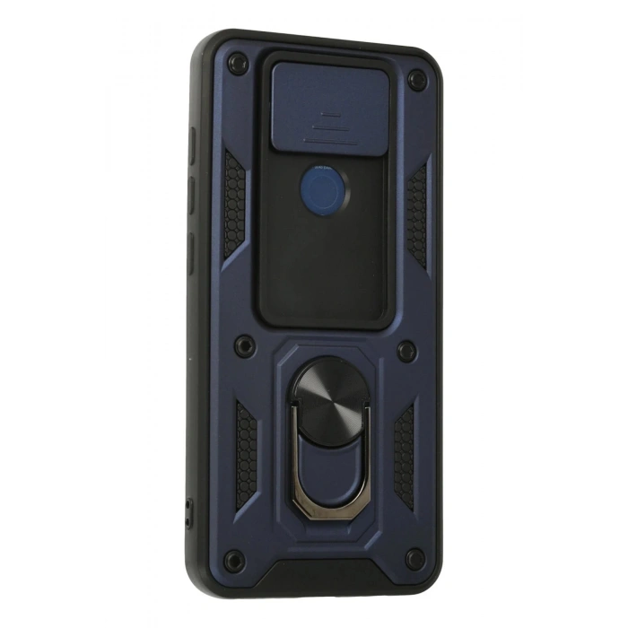 HarmonyAura  Xiaomi Redmi Note 9 Kılıf Pars Lens Yüzüklü Silikon - Lacivert