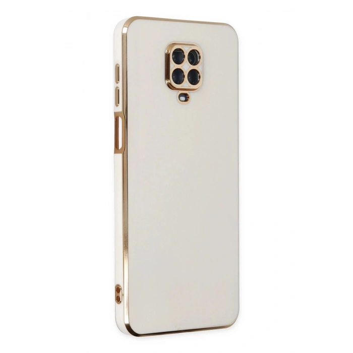 HarmonyAura  Xiaomi Redmi Note 9 Pro Kılıf Volet Silikon - Beyaz