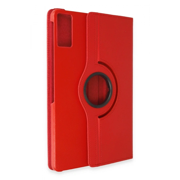 HarmonyAura  Xiaomi Redmi Pad Kılıf 360 Tablet Deri Kılıf - Kırmızı
