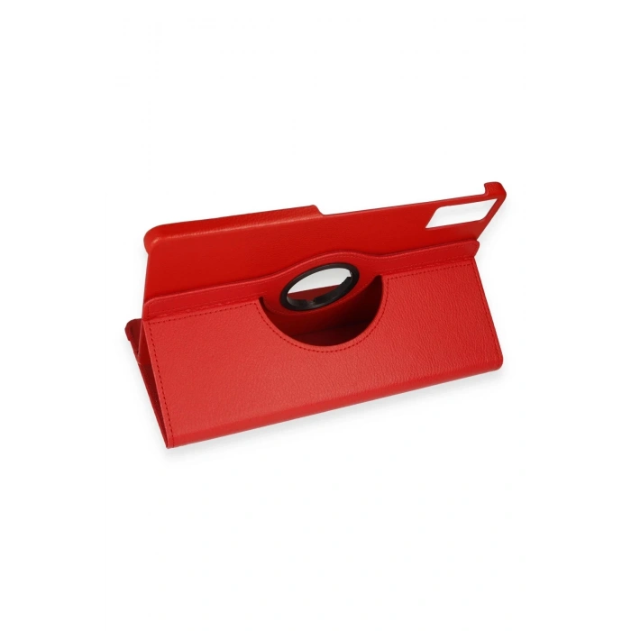 HarmonyAura  Xiaomi Redmi Pad Kılıf 360 Tablet Deri Kılıf - Kırmızı