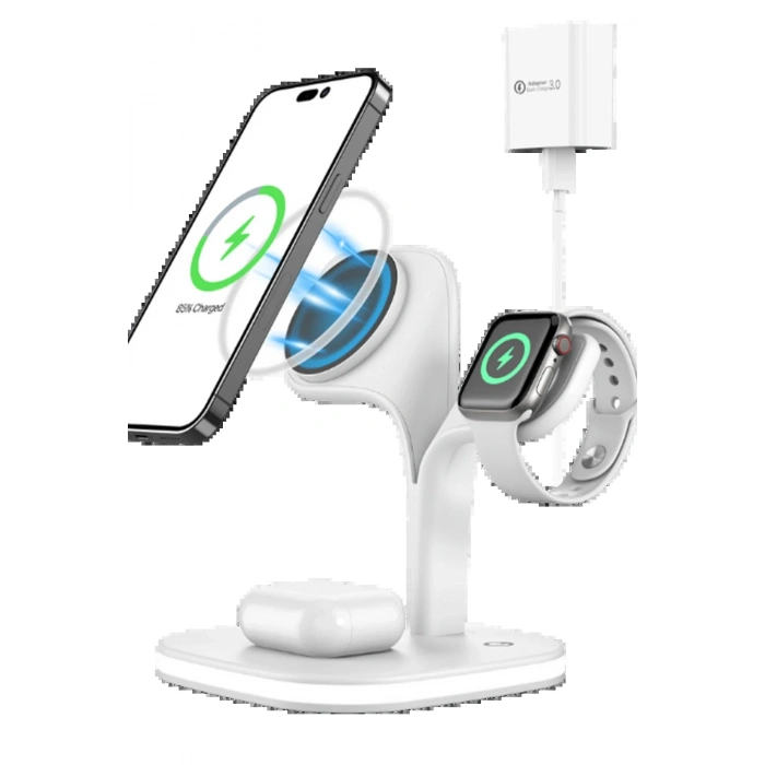 HarmonyAura  Ym-ud22 Kablosuz Şarj Masaüstü Set - Beyaz