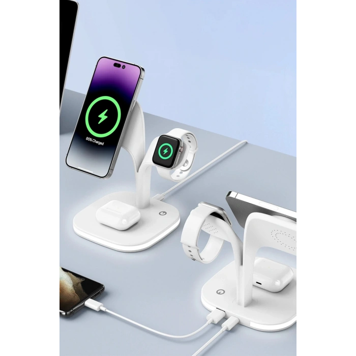 HarmonyAura  Ym-ud22 Kablosuz Şarj Masaüstü Set - Lila