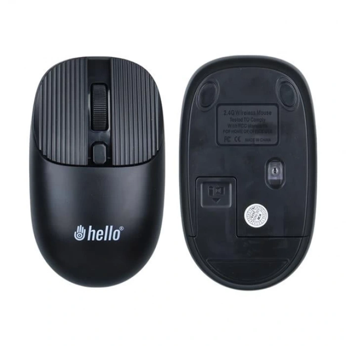 Hello HL-21808 Siyah 1000 DPI 2.4Ghz Kablosuz Bluetooth Mouse