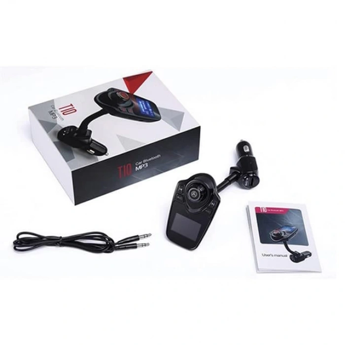 Hello T10 USB-SD-AUX-Bluetooth Destekli 2.1A FM Transmitter