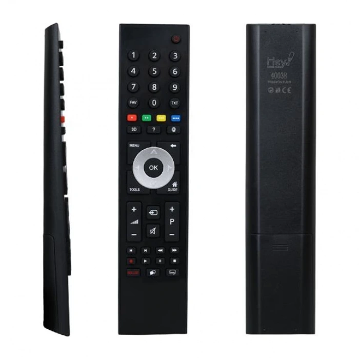 Hey Arçelik Beko Gri Göbek 3D Tuşlu Lcd Led TV Kumanda