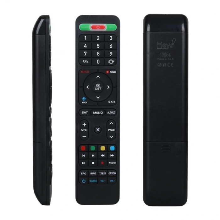 Hey Hiremco Turbo 4K Netflix Youtube Tuşlu HD Uydu Kumandası