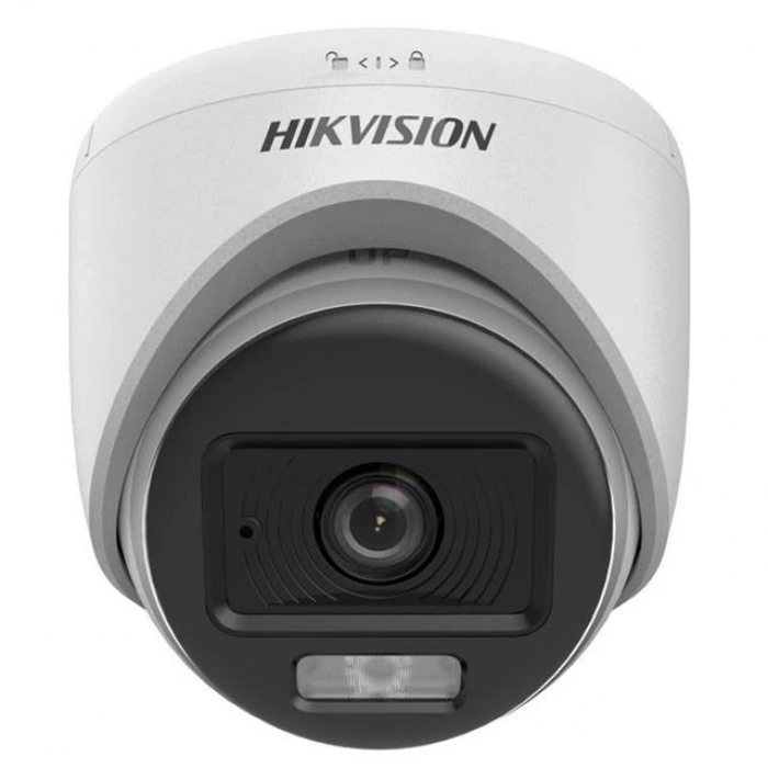 Hikvision TVI-AHD 2MP 2.8mm Sabit Lensli ColorVu IR Turret Dome Analog Kamera (DS-2CE70DF0T-LPFS)