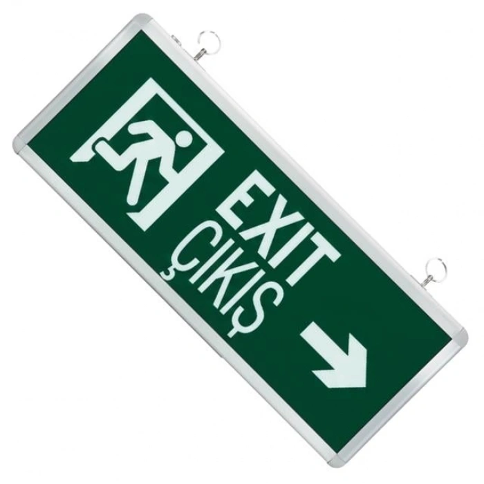 Horoz Robson HL330L 3 Watt 160 Lümen Şarjlı Acil Çıkış Sağ Sol EXIT Levhası Özellikleri (2li Paket)