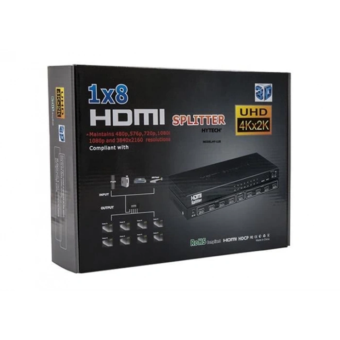 Hytech 8 Port 4K x 2K Hdmi Splitter Dağıtıcı HY-LU8