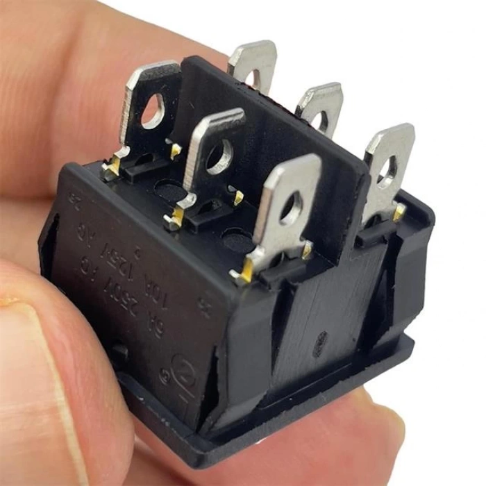 IC-130 Orta Boy Işıksız On-Off-On Anahtar 6P