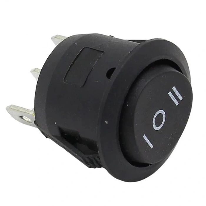 IC-134 Yuvarlak Işıksız On-Off-On 3P Anahtar