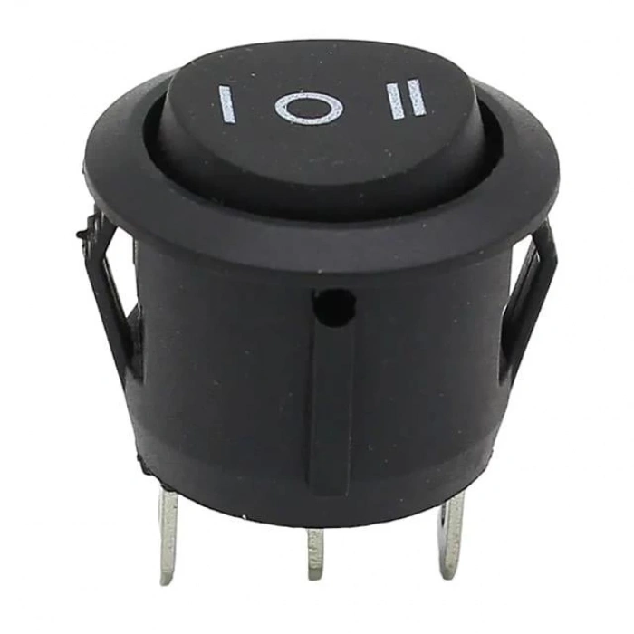 IC-134 Yuvarlak Işıksız On-Off-On 3P Anahtar
