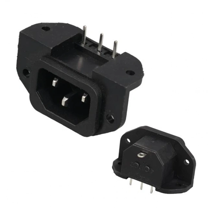 IC-212C C14 Power Soket Erkek Kulaklı 90C Pcb