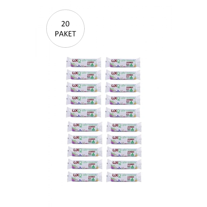J-500 Jumbo Boy Çöp Torbası 80 X 110 Cm 10 Lu Rulo X 20 Paket = 200 Adet (siyah)