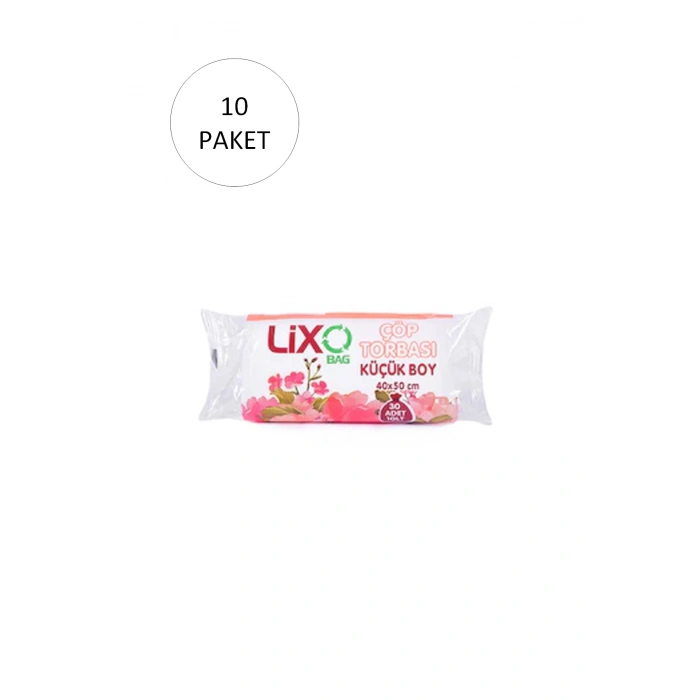 Küçük Boy Çöp Torbası 40 X 50 Cm 30 Lu Rulo X 10 Paket = 300 Adet (şeffaf)