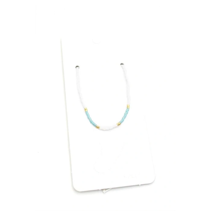 Kum Boncuk Halhal - Beyaz