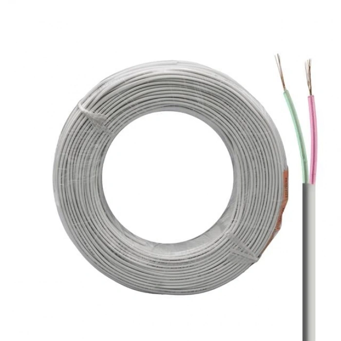 Lan LN-TEL22 2 Li Köken 100 Metre Beyaz Flat Telefon Kablosu