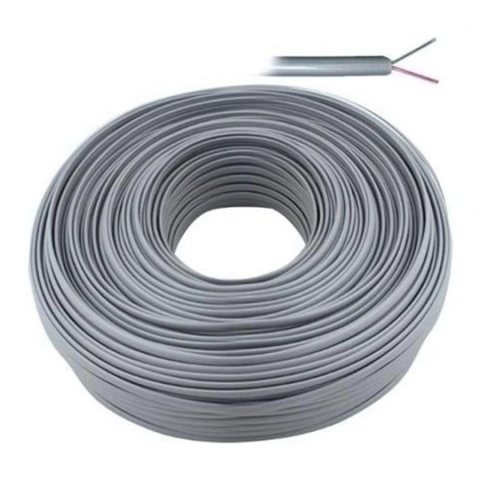 Lan LN-TEL44 Gri 2li Flat Köken 100 Metre Telefon Kablosu