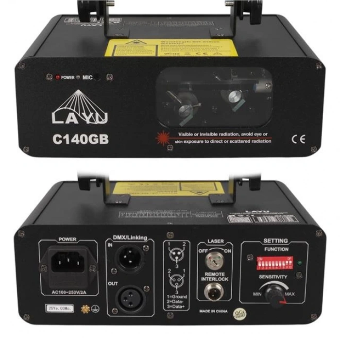 Layu C140Gb Yeşil-Mavi Çift Renk Beam Efekt Lazeri