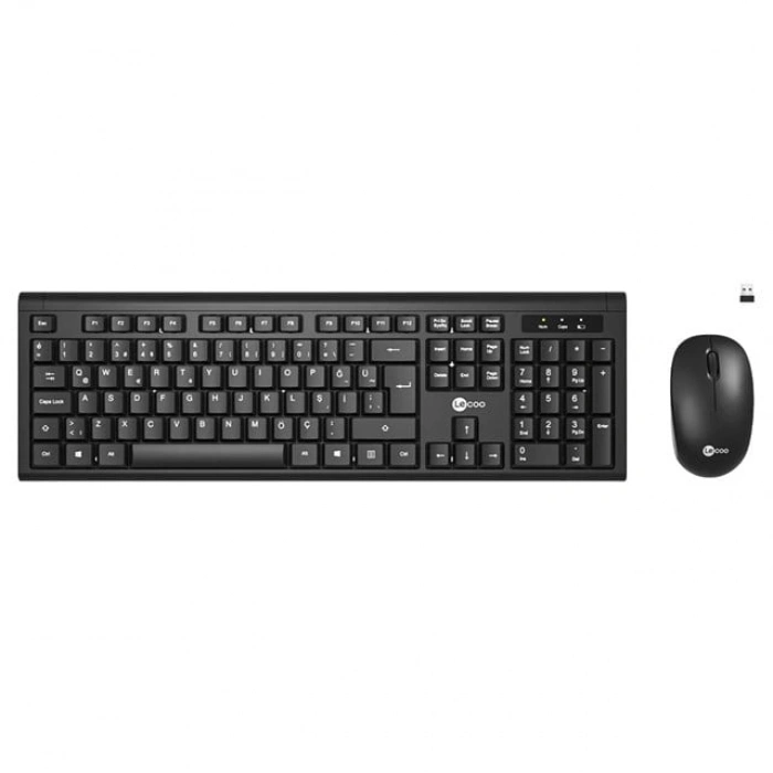 Lenovo Lecoo KW200-BK Siyah Kablosuz Ofis Klavye Mouse Seti