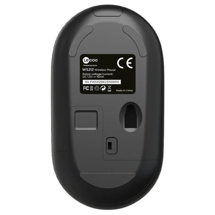 Lenovo Lecoo WS212 1600 DPI 4 Tuşlu Kablosuz Siyah Optik Mouse