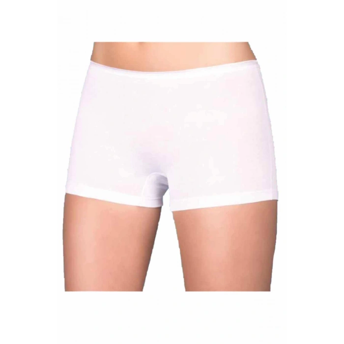 Likralı Süprem Bayan Boxer Short Beyaz 2100b